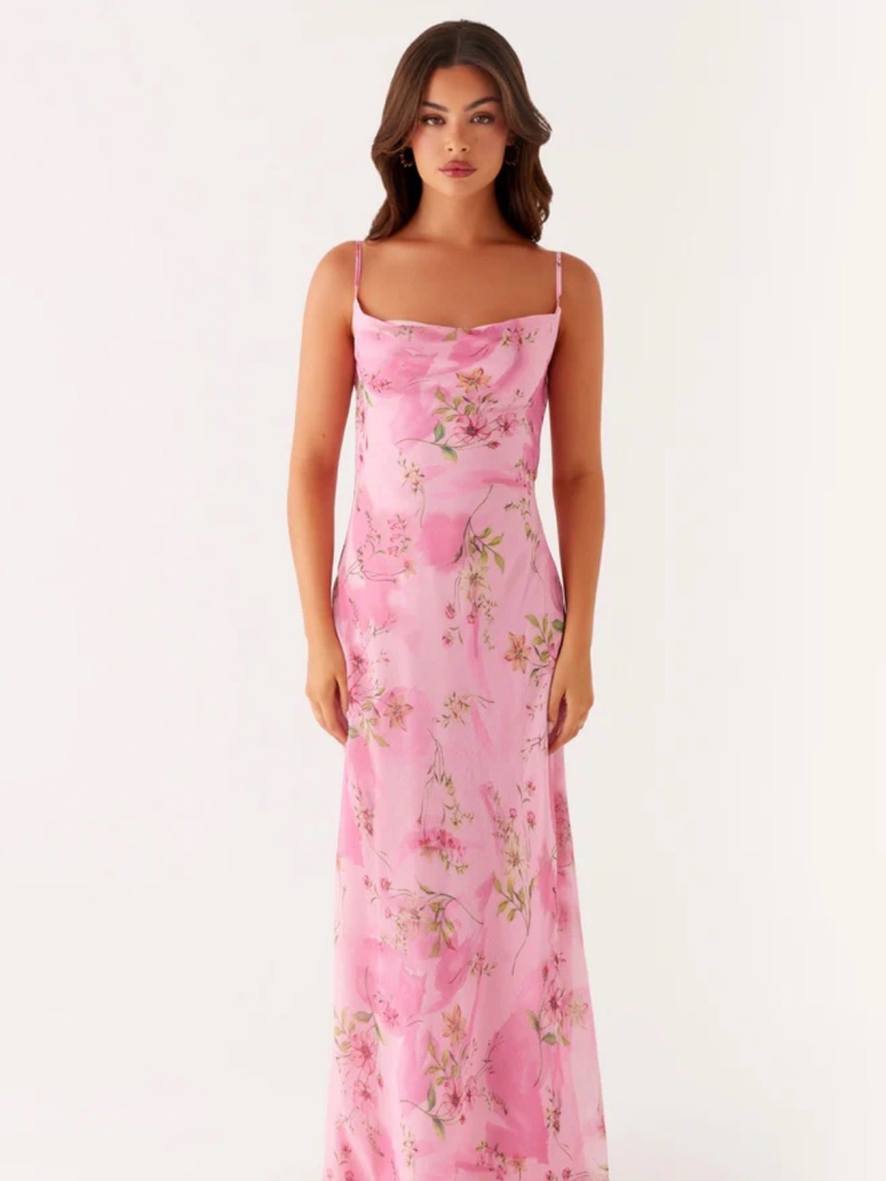 Peppermayo Pink Floral Slip Maxi Dress